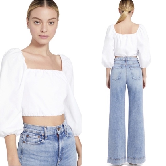 Alice + Olivia Tops - Alice + Olivia 3 Quarter Sleeve Crop Top Large